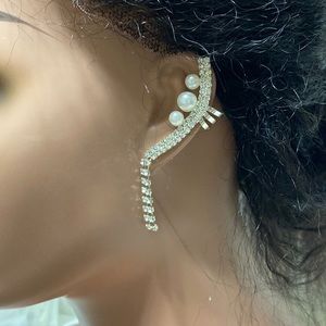 🌹Rhinestone & Pearls Ear Cuff Earring